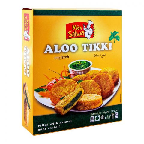 MonSalwa Aloo Tikki With Mint Chatni, 8 Pieces, 400g