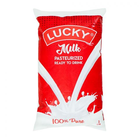 Lucky Milk Pasteurized, Ready To Drink, 1 Liter Pouch