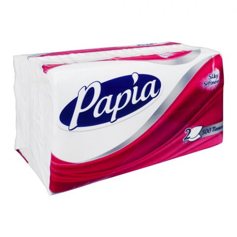 Papia Silky Softness 2-Ply Tissues, 500-Pack