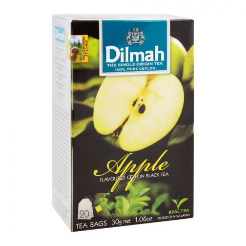Dilmah Apple Flavoured Ceylon Black Tea, 20 Tea Bags