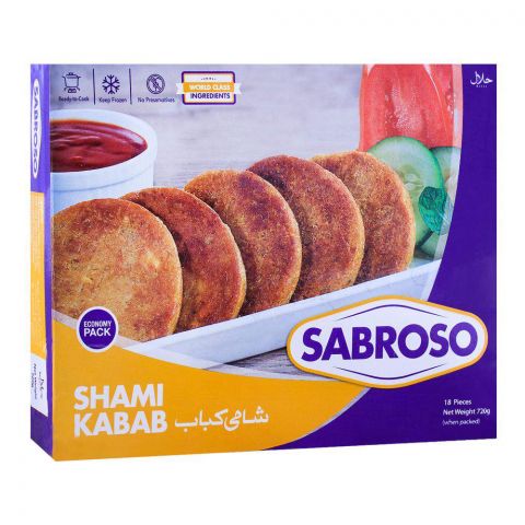 Sabroso Chicken Shami Kabab, 18 Pieces, 720g