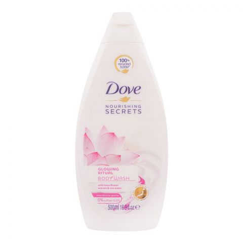 Dove Nourishing Secrets Glowing Ritual Body Wash, 0% Sulfate SLES, 500ml
