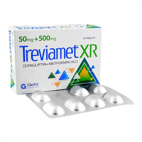 Getz Pharma Treviamet XR Tablet, 50mg+500mg, 14-Pack