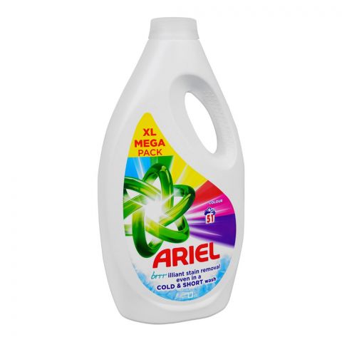 Ariel Liquid Color, 51 Washes, XL Mega Pack, Stain Removal Even In A Cold & Short Wash, 1785ml