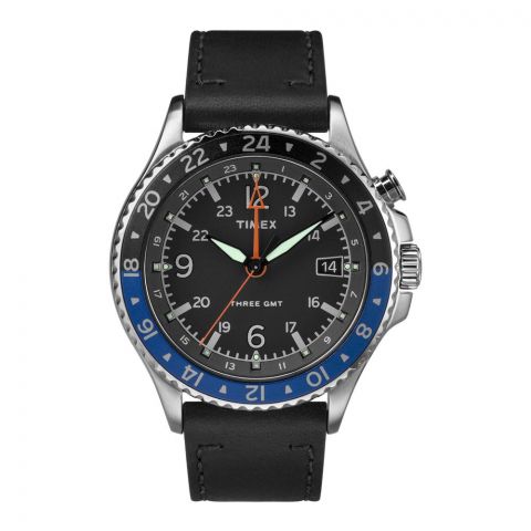 Timex Men's Analogue Quartz Watch Allied Three GMT - TW2R43600