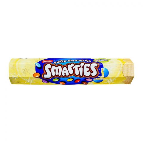 Smarties White Chocolate 34g • Snackje