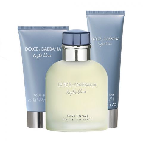 Dolce & Gabana Light Blue Pour Homme Set, EDT 125ml + After Shave + Shower Gel