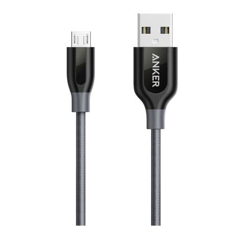 Anker PowerLine Micro USB Android Cable 6ft Grey - A8143HA1