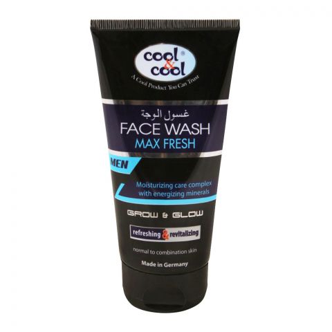 Cool & Cool Men Max Fresh Face Wash, Normal to Combination Skin, 150ml