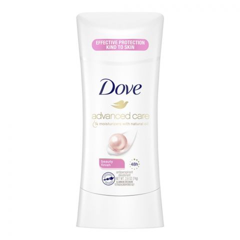 Dove Advanced Care 48H Beauty Finish Deodorant Stick, For Women, 74g