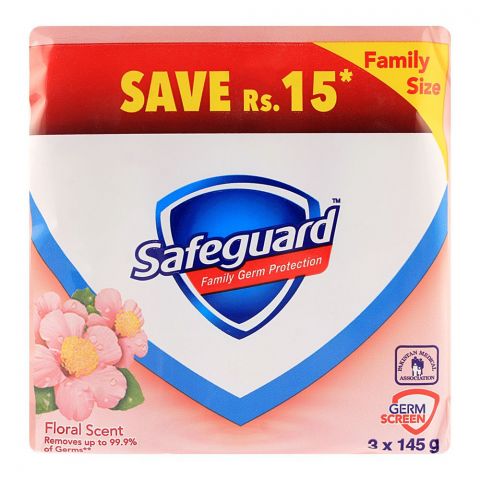 Safeguard Soap Floral Scent 3-Pack 145gm Value Pack