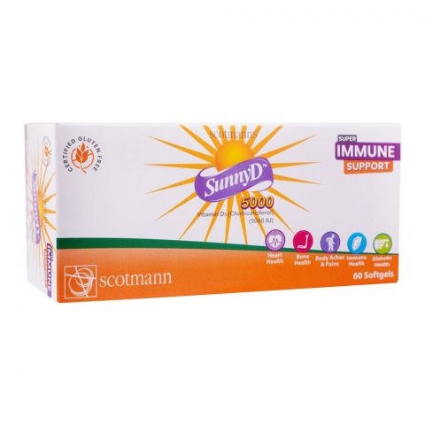 Scotmann Pharmaceuticals Sunny-D 5000 IU Soft Gels, 60-Pack