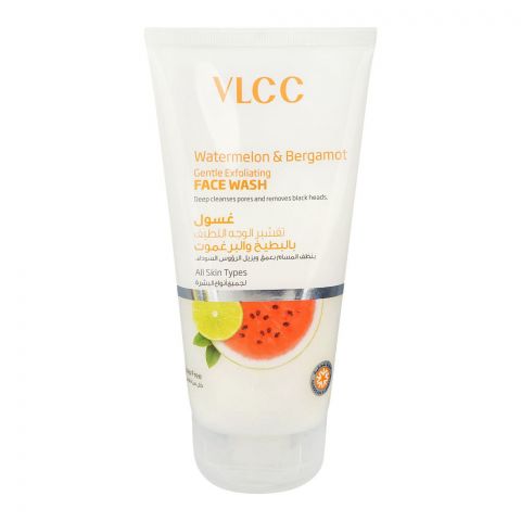 VLCC Watermelon & Bergamot Gentle Exfoliating Face Wash, For All Skin Types, 150ml