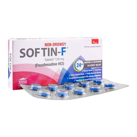 Werrick Pharmaceuticals Softin-F Tablet, 120mg, 10-Pack