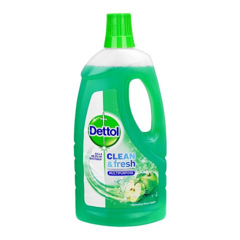 Dettol Clean & Fresh Multipurpose Refreshing Green Apple, 1 Liter