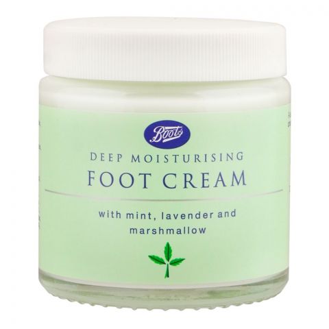 Boots Deep Moisturizing Foot Cream, With Mint, Lavender & Marshmallow, 100ml