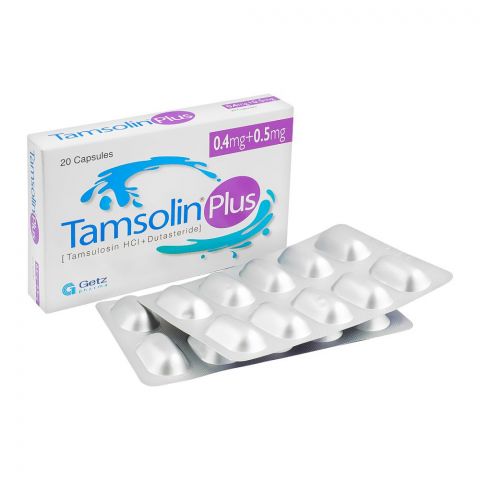 Getz Pharma Tamsolin Plus Capsule, 0.4mg + 0.5mg, 20-Pack