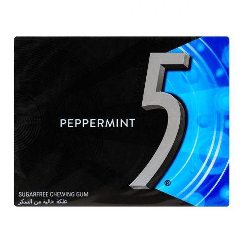 Wrigley's 5 Peppermint Cobalt Gum, Sugar-Free, 15-Pack