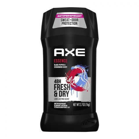 Axe Essence All-Day Dry Antiperspirant Deodorant Stick, 48 Hours Lasting, Sweat & Odor Protection, 76g