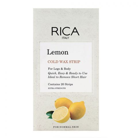 RICA Lemon Legs & Body Normal Skin Cold Wax Strip 20-Pack