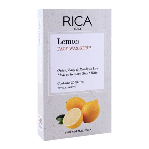 Rica Lemon Face Wax Strip, 20-Pack, For Normal Skin