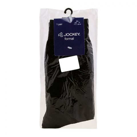 Jockey Men's Socks Formal Plain, Black, MC7AJ017
