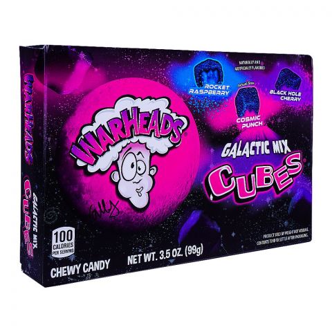 Warheads Galactic Mix Cubes Candy, 99g
