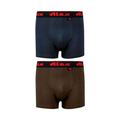 Alex Boxer Shorts, Double Pack, Small Mix Colour