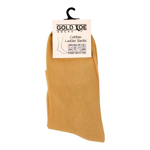 Goldtoe Cotton Ladies Socks, Beige