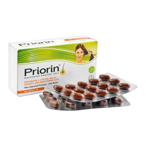 Bayer Pharmaceuticals Priorin Capsule, Maintains Healthy Hair, 60-Pack