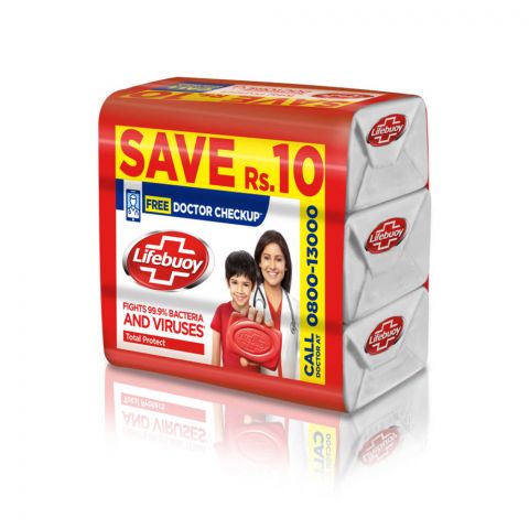 Lifebuoy Total 10 With Activ Silver Soap, Value Pack, 3x112g