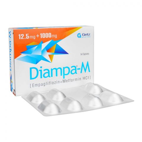 Getz Pharma Diampa-M Tablet, 12.5mg+1000mg, 14 Tablets