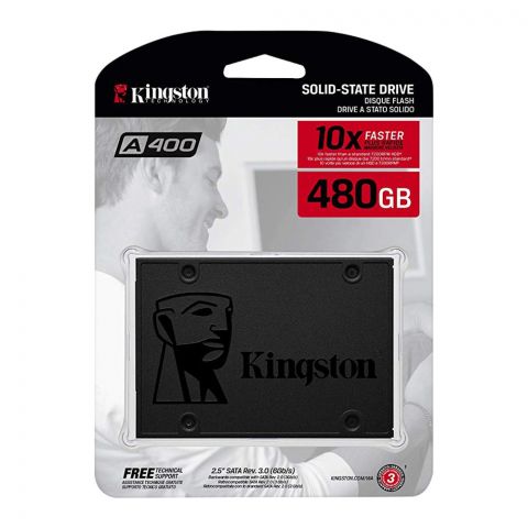 Kingston A400 SSD 480GB 2.5'' SATA 3.0 Solid State Drive, 6GB/s, SA400S37/480G