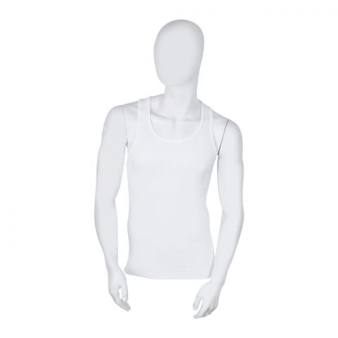Feel Cotton Collection Men's Vest, Sandoo, White