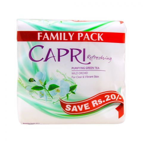 Capri Refreshing Purifying Green Tea Soap, Saving Pack 3x140g
