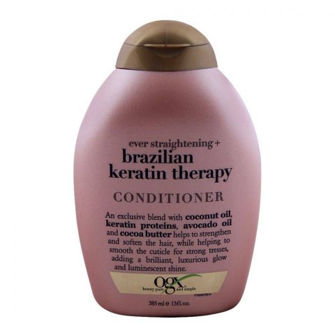 OGX Ever Straightening + Brazilian Keratin Therapy Conditioner 385ml