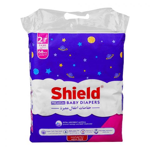 Shield Baby Diapers No. 2, 3-6kg Small, 70-Pack