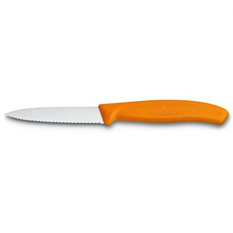 Victorinox Swiss Classic Paring Knife, Wavy Edge, 3.14 Inches, Orange, 6.7636.L119