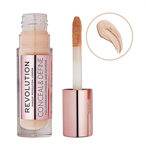 Makeup Revolution Conceal & Define Full Coverage, Concealer, C6.5