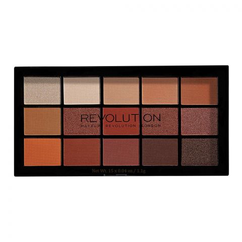 Makeup Revolution Reloaded Eyeshadow Palette, Iconic Fever, 15-Pack