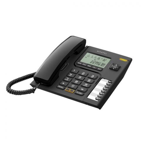 Alcatel Corded Telephone Black, 01 Year Brand Warranty, T76 EX