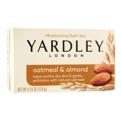 Yardley Oatmeal & Almond Bath Soap Bar, 120g