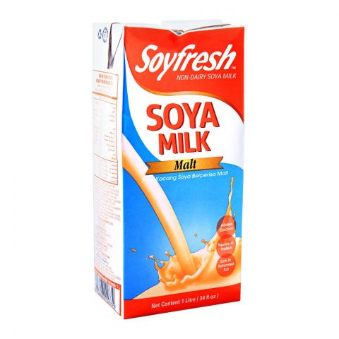 Soyfresh Soya Milk, Malt, Non-Dairy Soya, 1 Liter