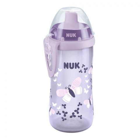 Nuk First Choice Flexi Cup, Soft Straw Cup, 12m+, Butterfly Art, 300ml, 10751083