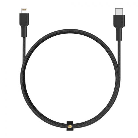 Aukey Nylon USB-C Sync & Charge iPhone Cable 1.2m/3.95ft, Black, CB-CL1