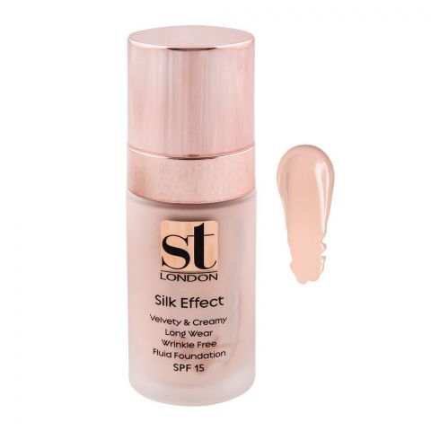 Sweet Touch Silk Effect Fluid Foundation, Ivory, SPF 15, Velvety & Creamy, Long Wear Wrinkle Filler