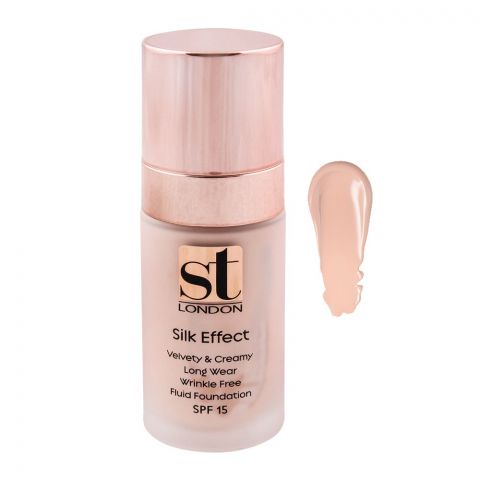 Sweet Touch Silk Effect Fluid Foundation, 1W, SPF 15, Velvety & Creamy, Long Wear Wrinkle Filler