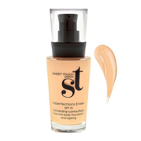 Sweet Touch Imperfection Eraser Foundation, Face & Body, JE 005, SPF 15, Concealing Camouflage