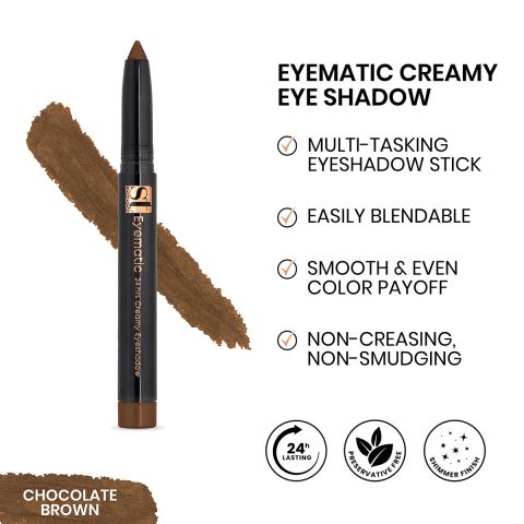 ST London Eyematic 24Hrs Creamy Eyeshadow, Chocolate Brown