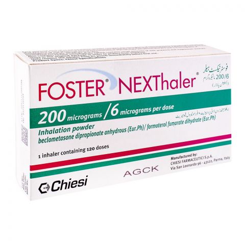 Chiesi Pharmaceuticals Foster NEXThaler, 200/6mg, 120 Doses